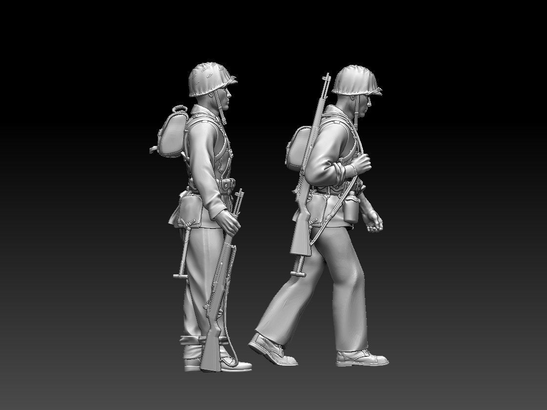 Marine usa ww2 3D print model_19