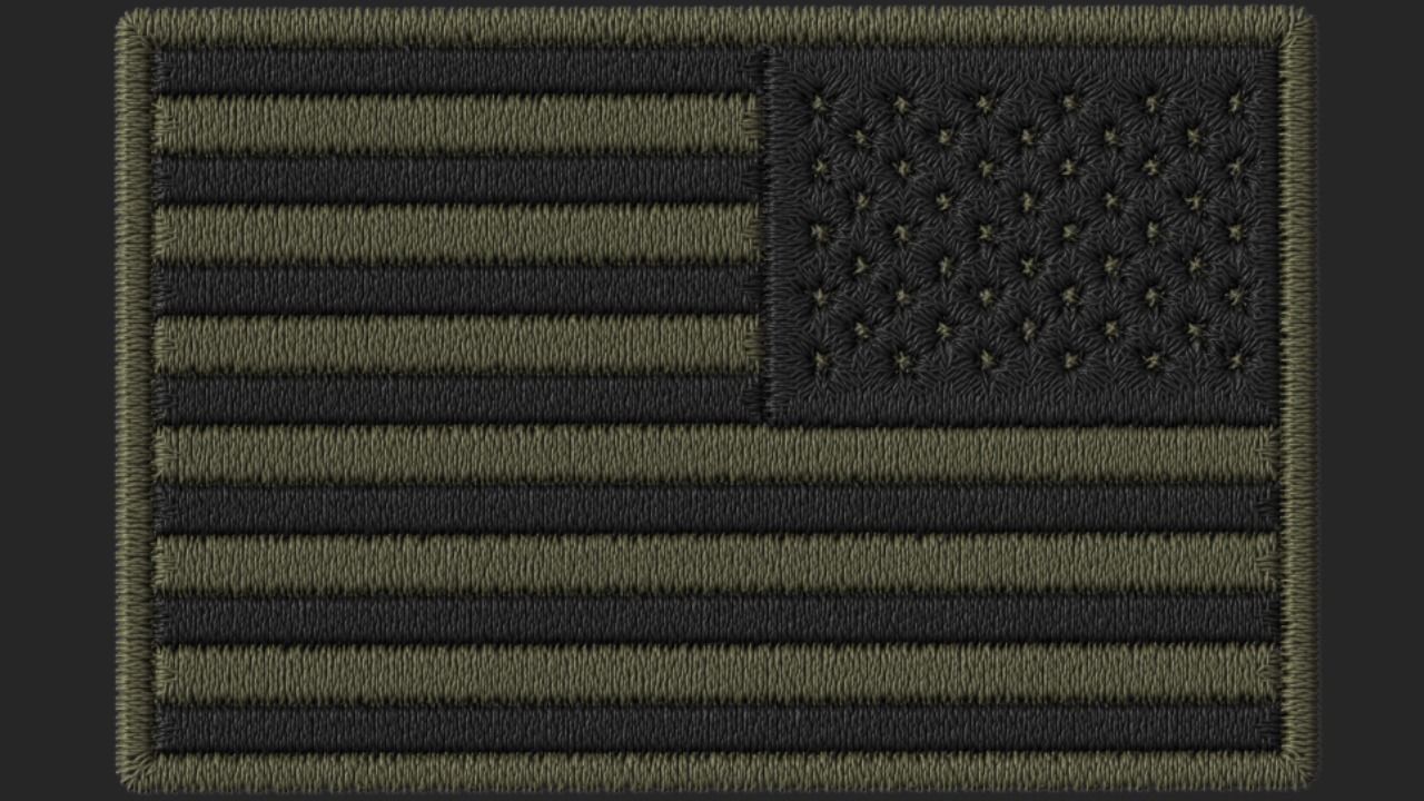 Military Flag patch Low-Poly 3D Model Low-poly 3D model_3