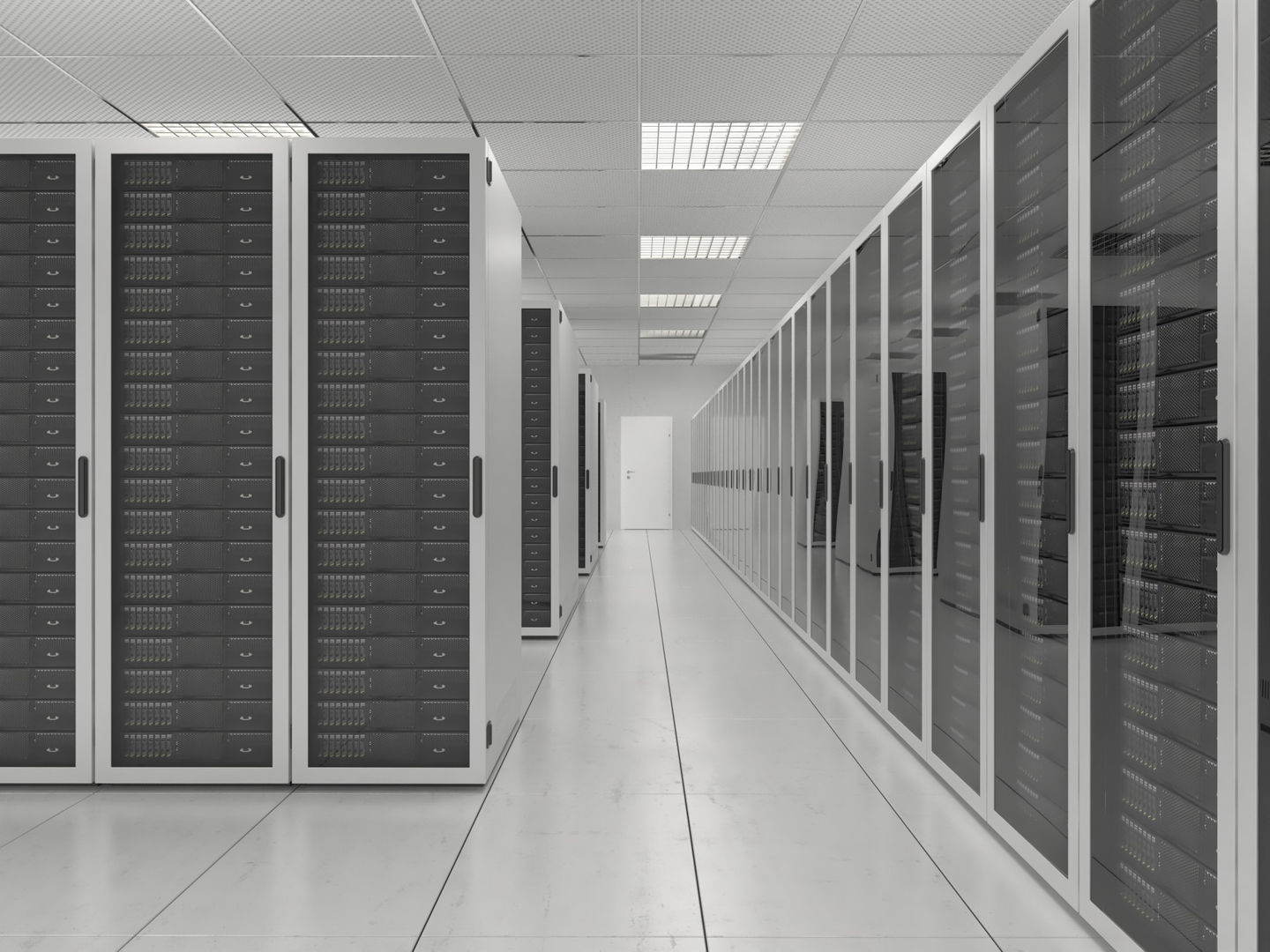 White Server Room 3D model_1