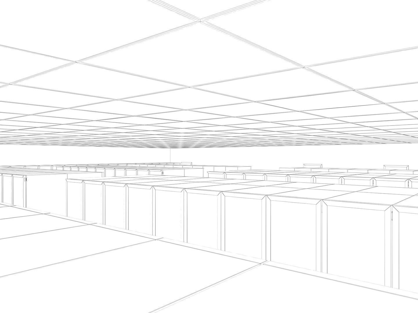 White Server Room 3D model_17