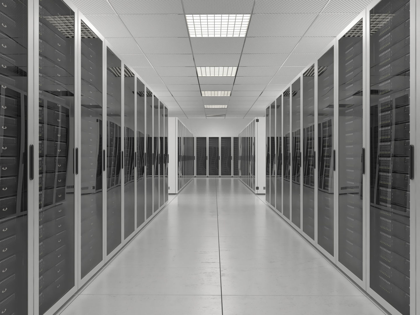 White Server Room 3D model_3