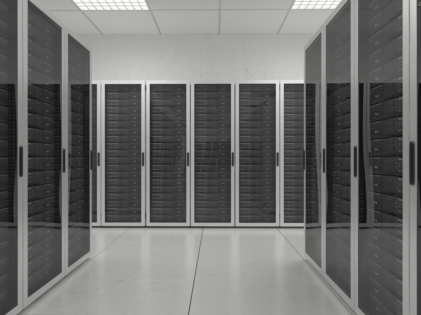 White Server Room 3D model_5