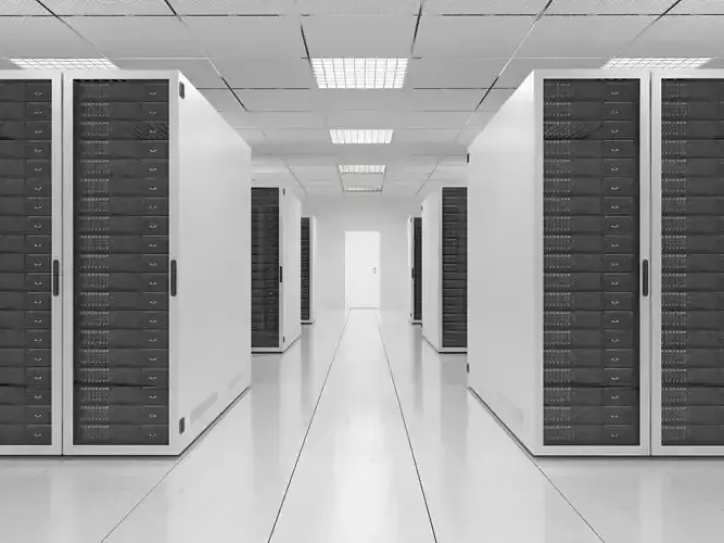White Server Room 3D model