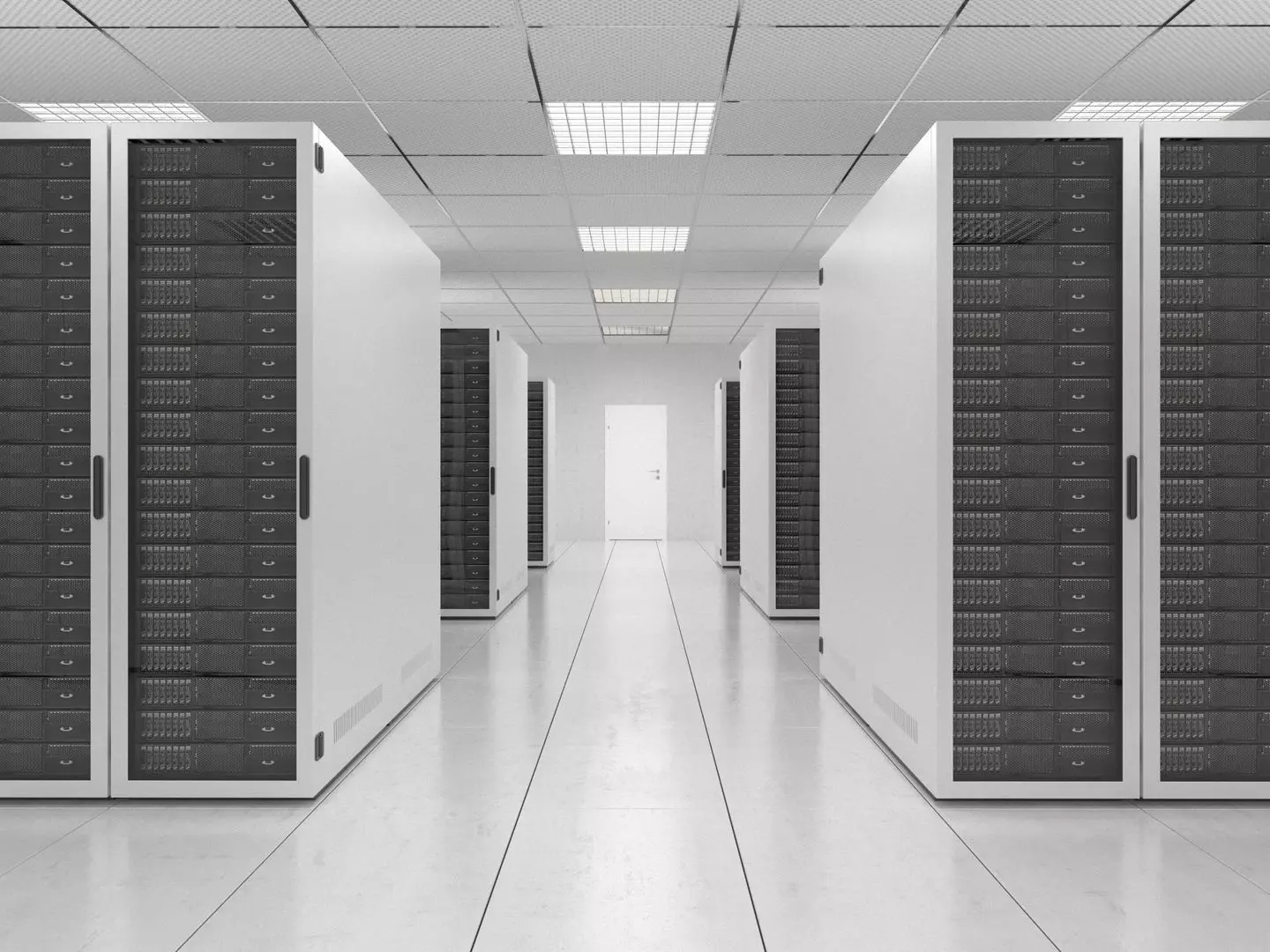 White Server Room 3D model_0