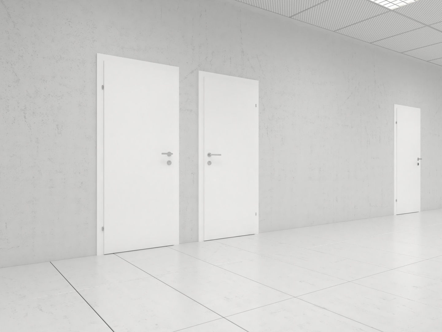 White Server Room 3D model_7