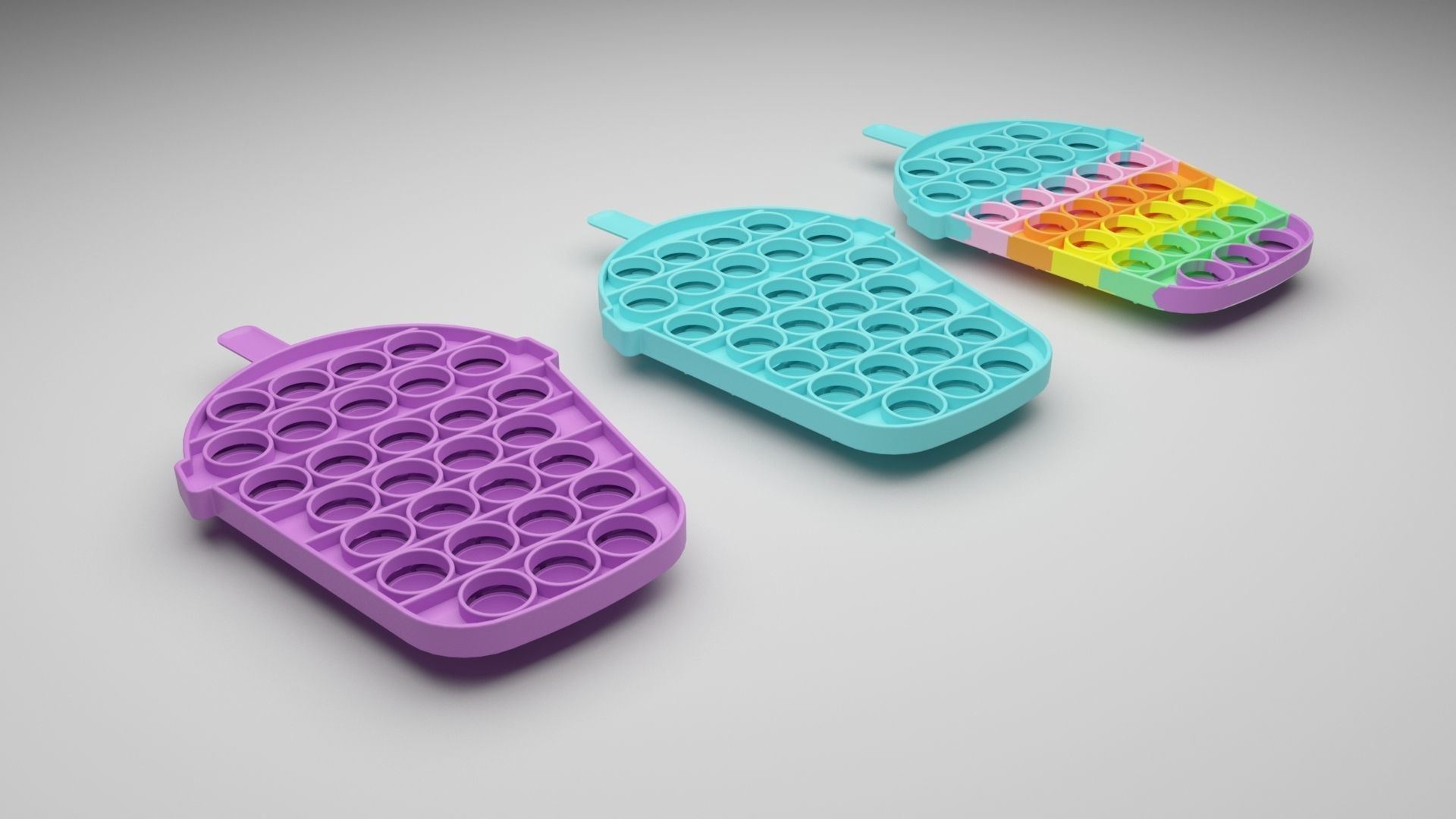 Milkshake Pop It Fidget Toys Set 3D model_27