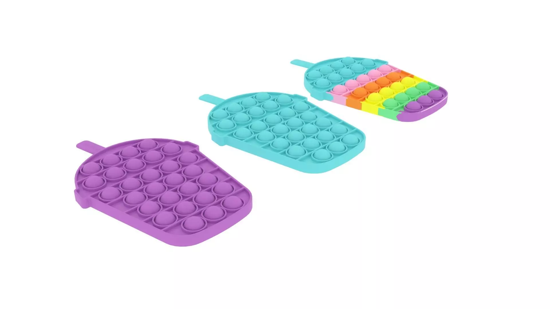 Milkshake Pop It Fidget Toys Set 3D model_0