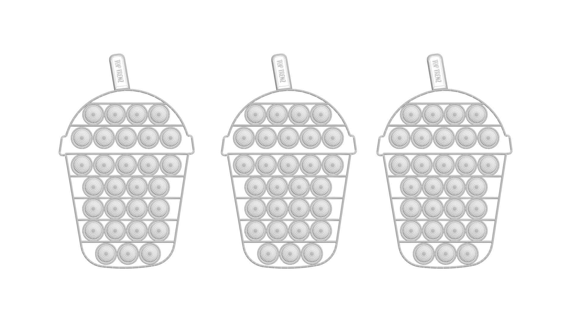 Milkshake Pop It Fidget Toys Set 3D model_24