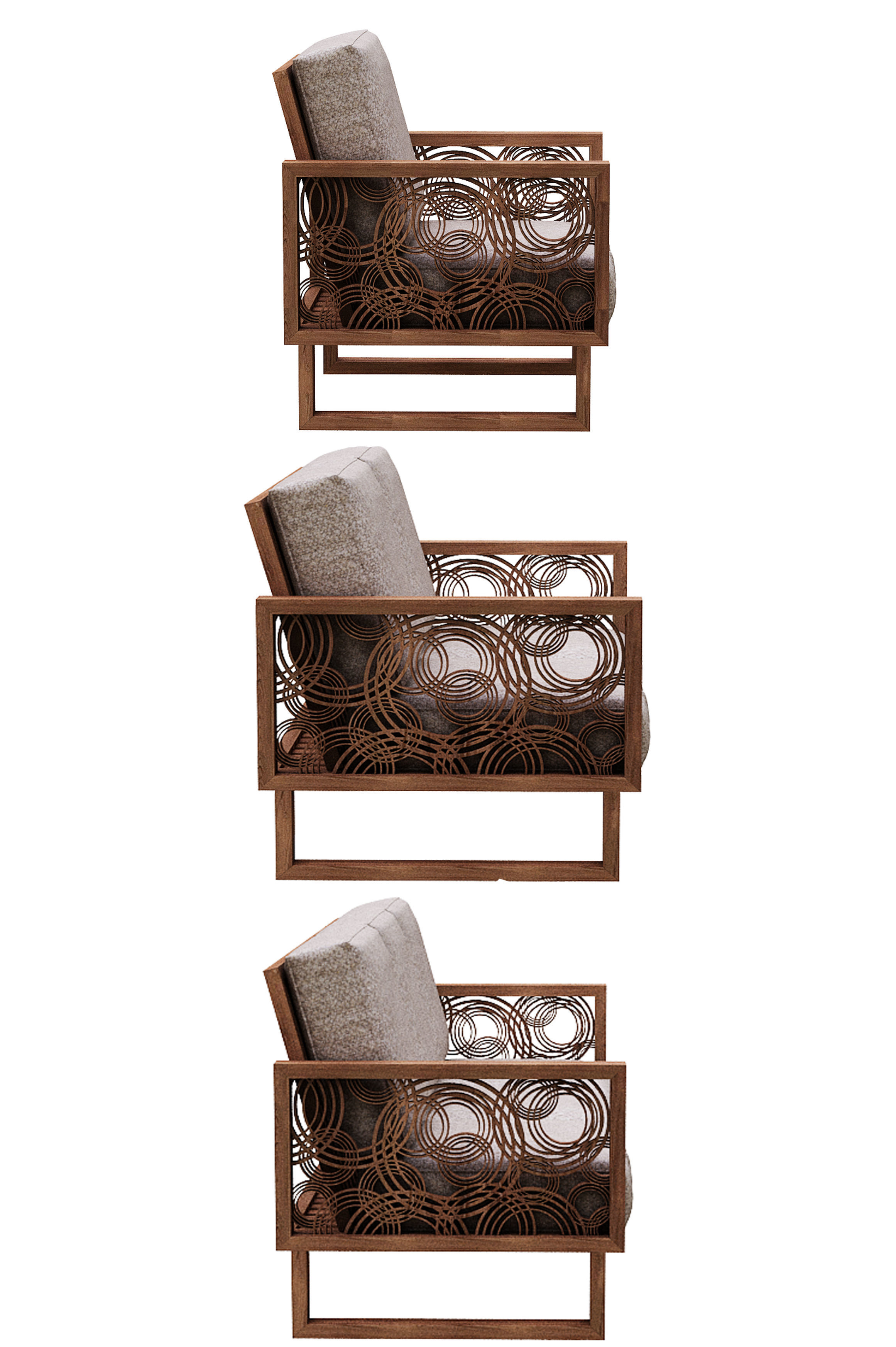 Sofa Colection 09 Low-poly 3D model_3