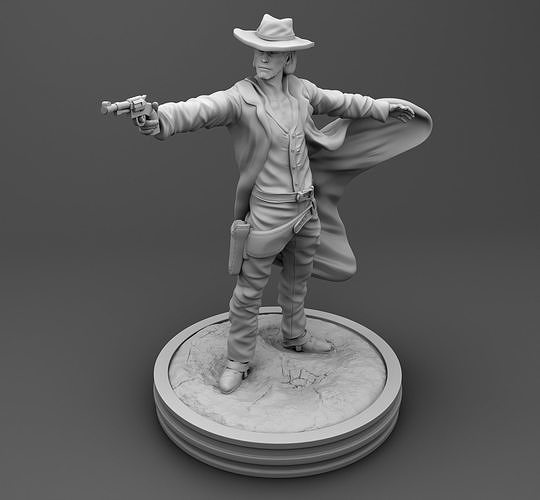 Gangster cowboy 3D model 3D printable | CGTrader