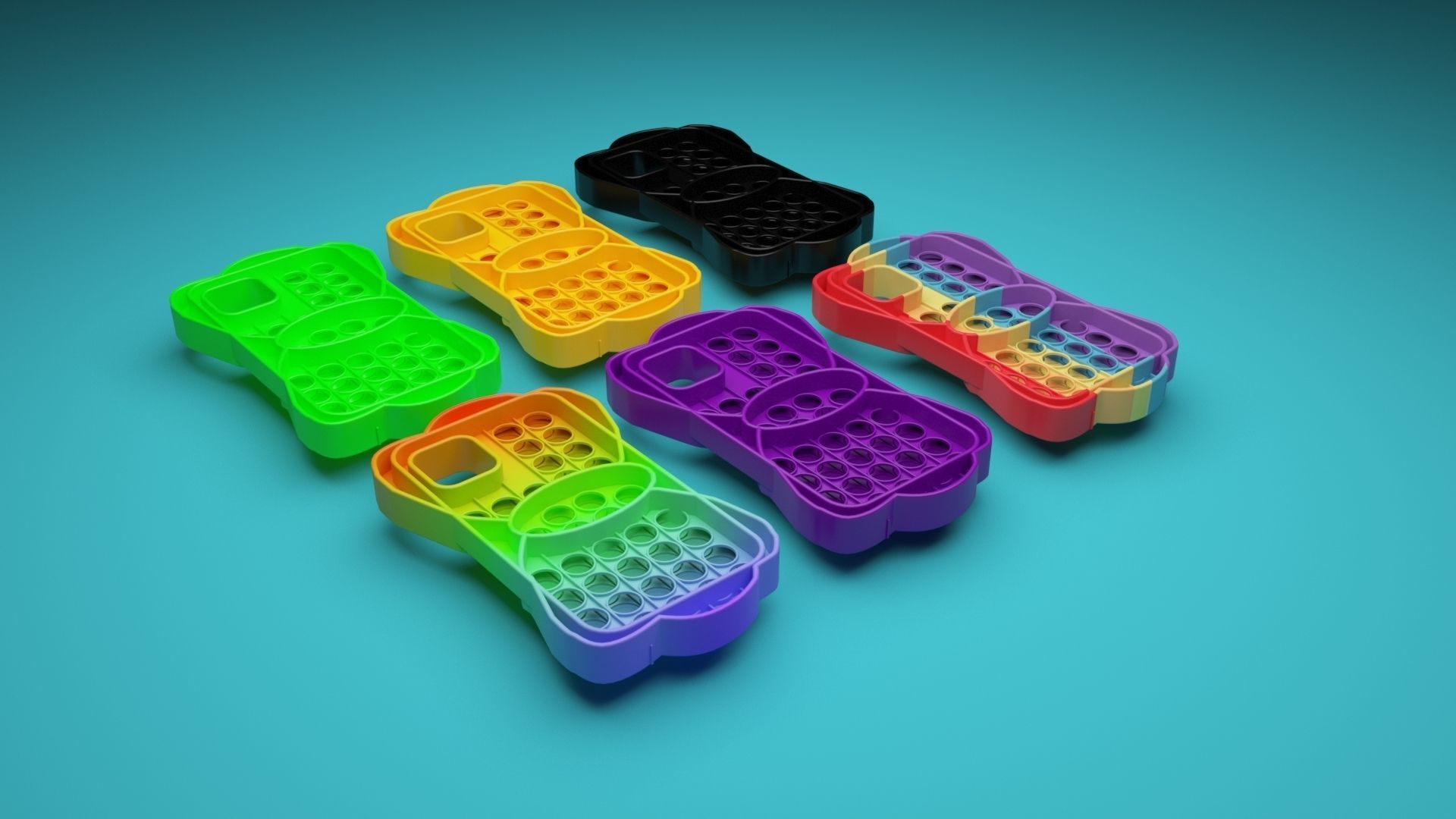 Bow Pop It Phone Cases Set 3D model_23