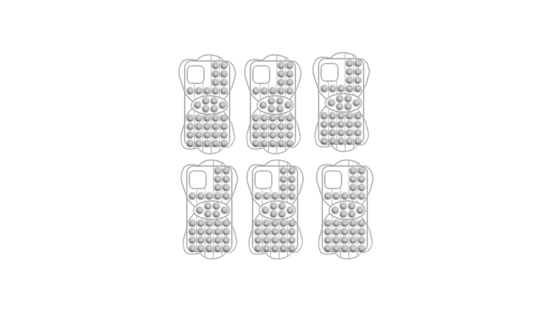 Bow Pop It Phone Cases Set 3D model_20