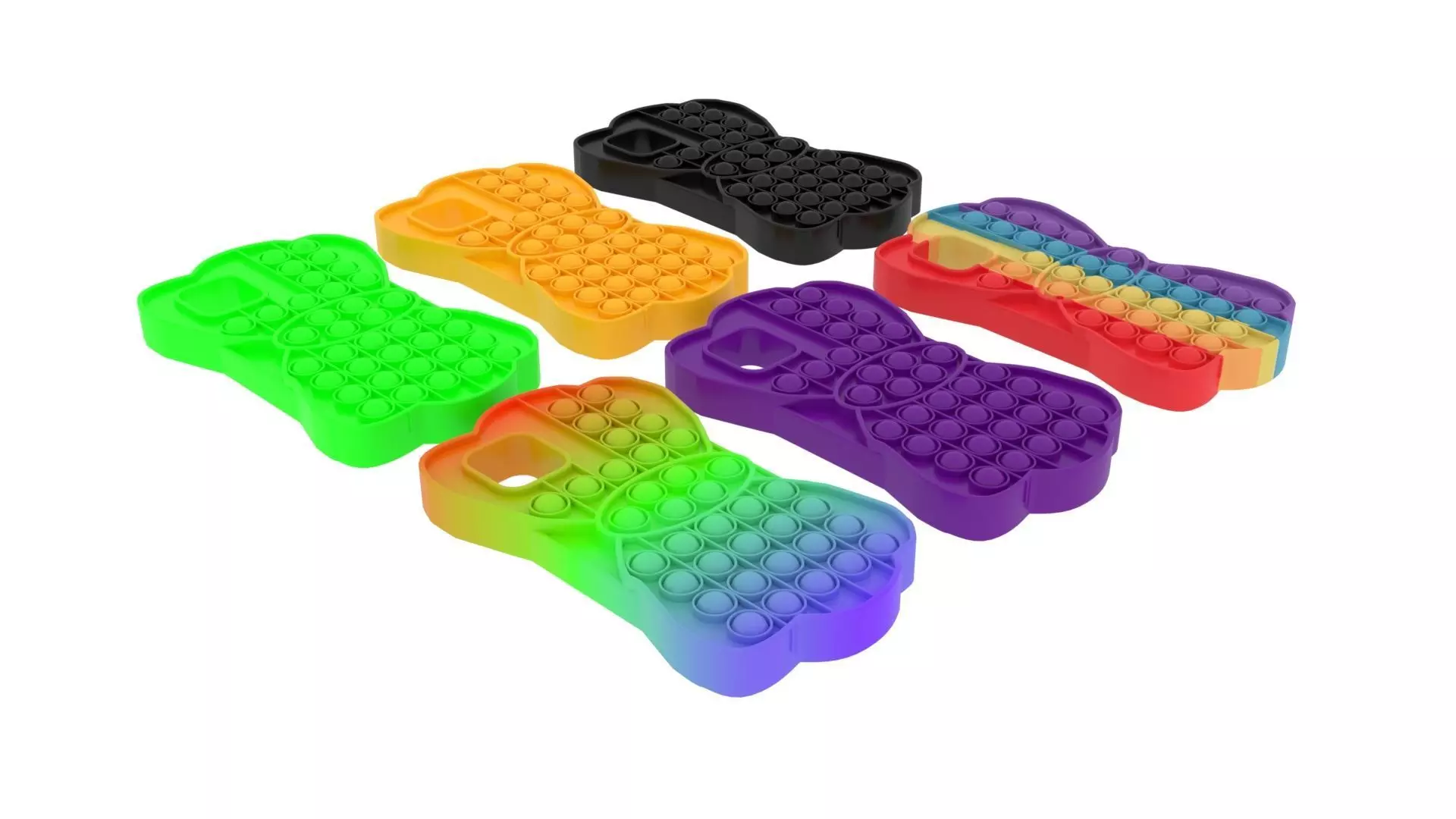 Bow Pop It Phone Cases Set 3D model_0