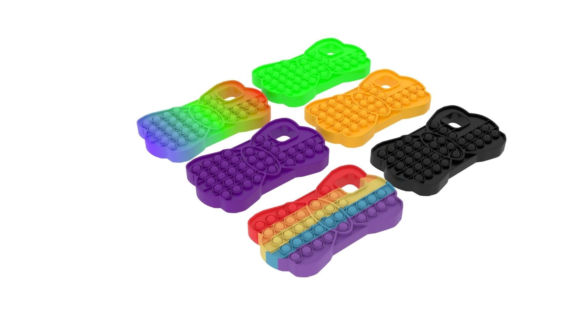 Bow Pop It Phone Cases Set 3D model_2