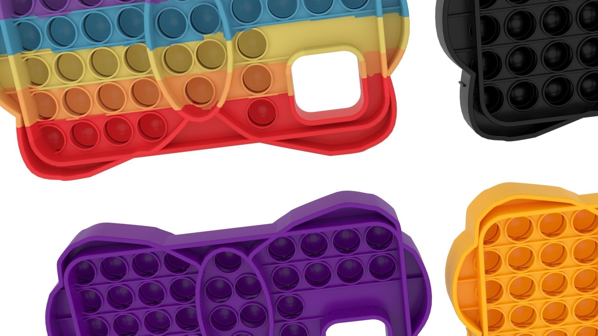 Bow Pop It Phone Cases Set 3D model_4