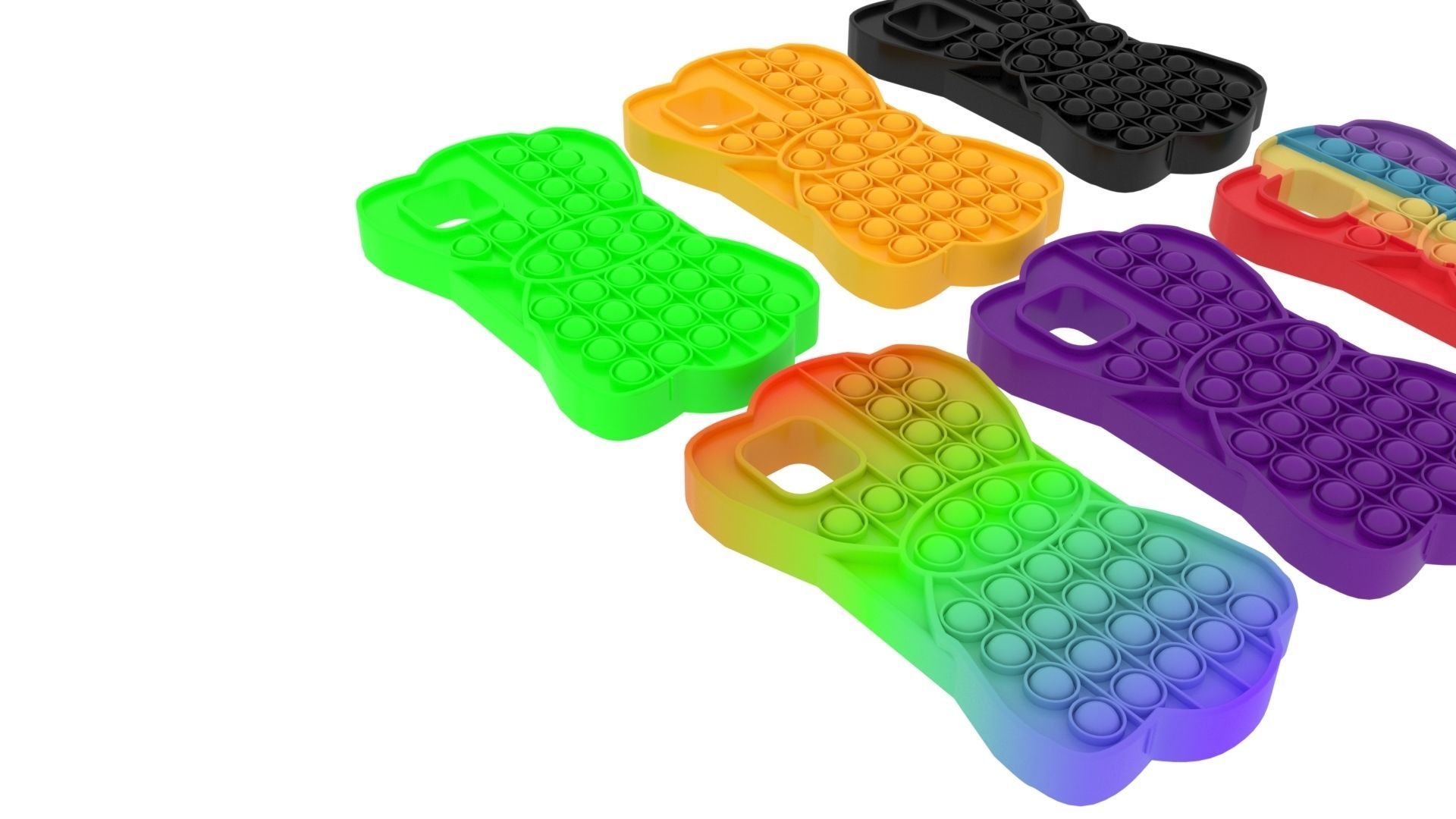 Bow Pop It Phone Cases Set 3D model_5