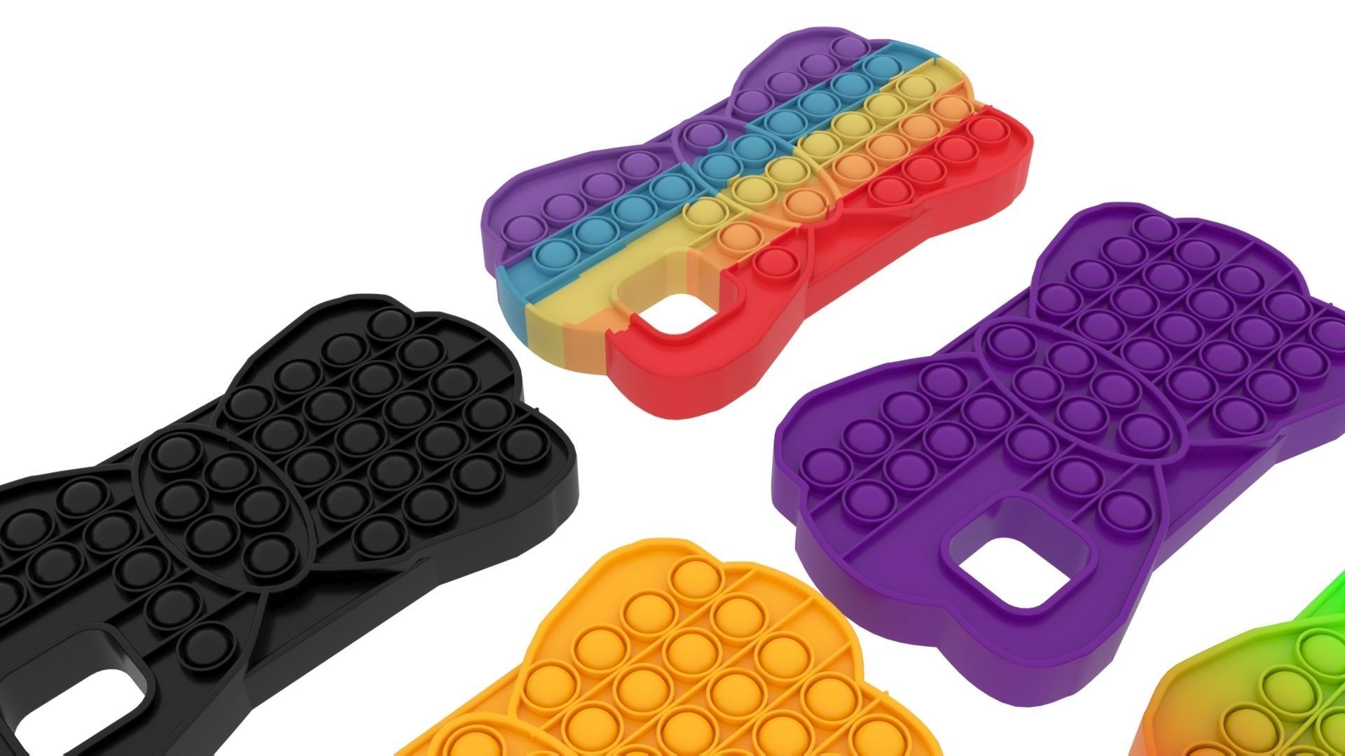 Bow Pop It Phone Cases Set 3D model_7