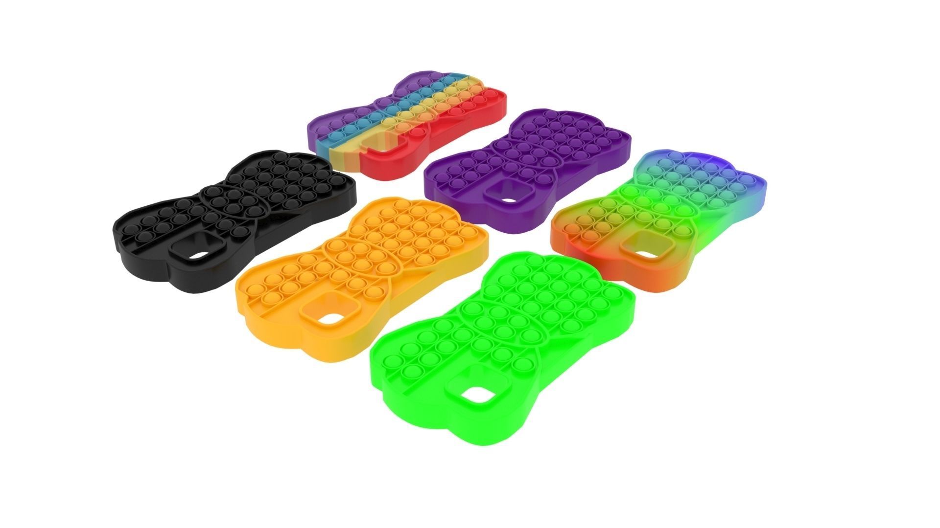 Bow Pop It Phone Cases Set 3D model_1