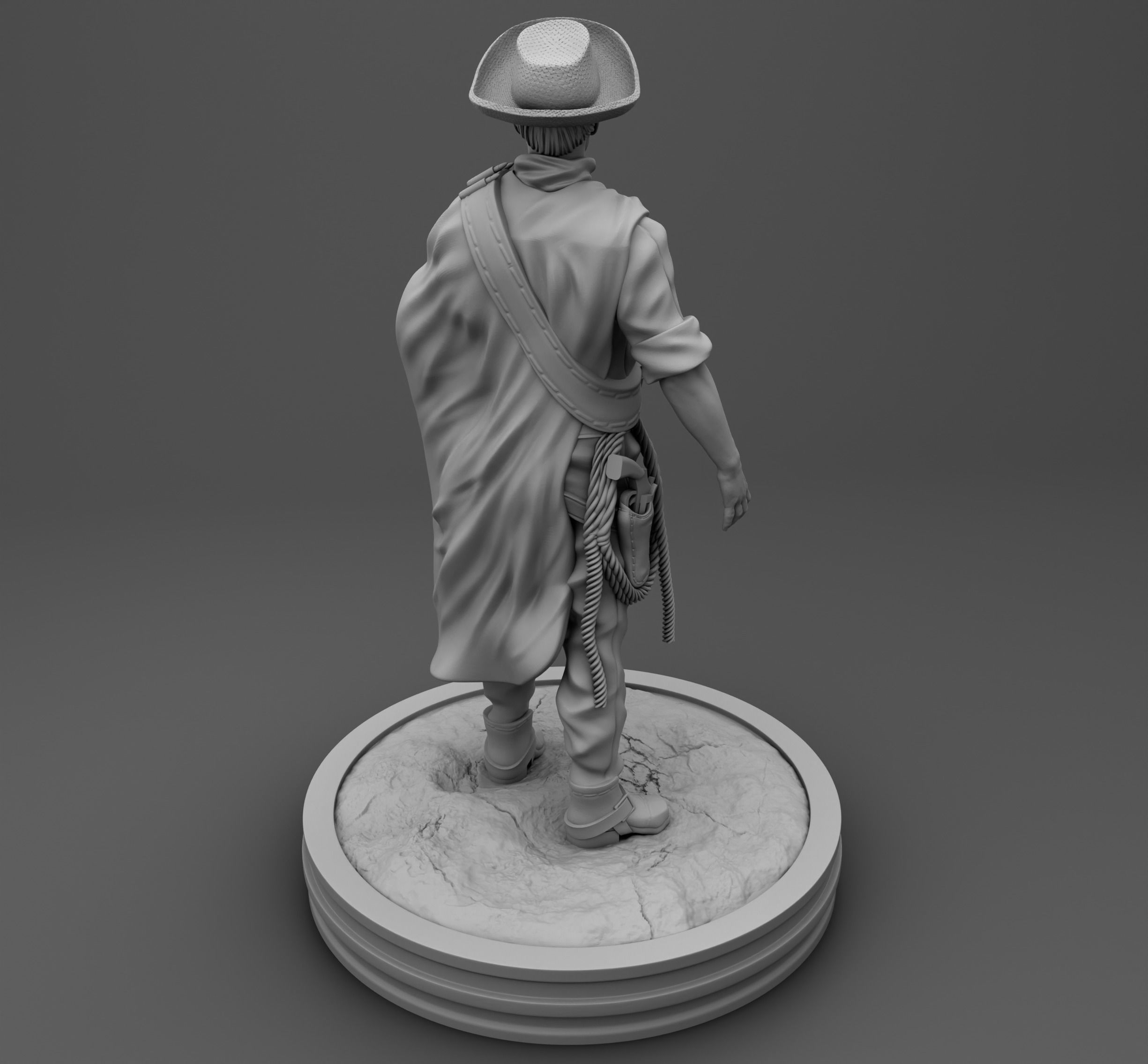 Mexican colonial soldier figurine 3D print model_1