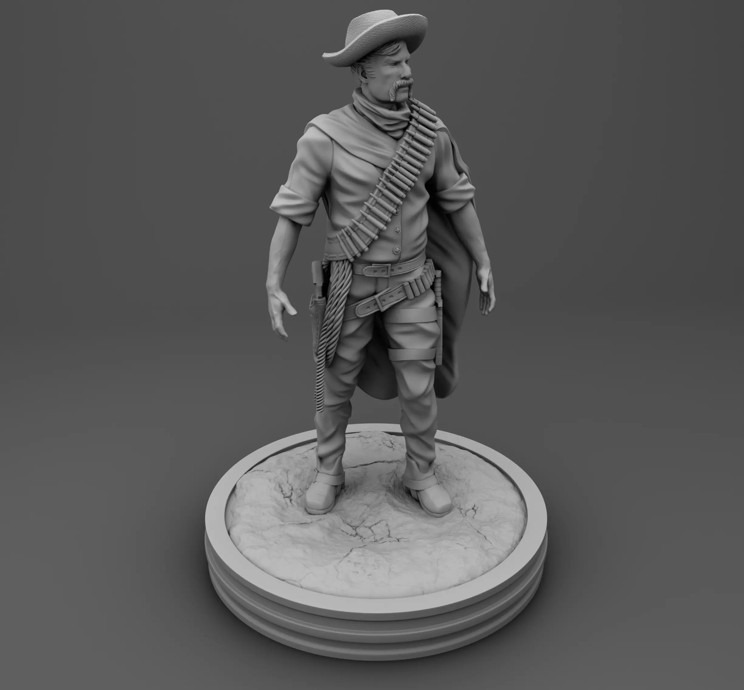 Mexican colonial soldier figurine 3D print model_0