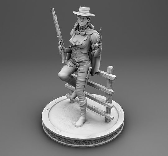 Cheeky cowgirl 3D print model