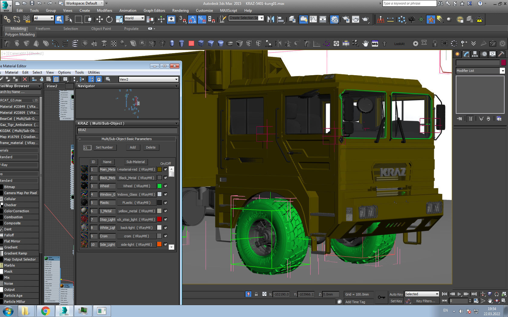 Ambulance military vehicle 3D model_29