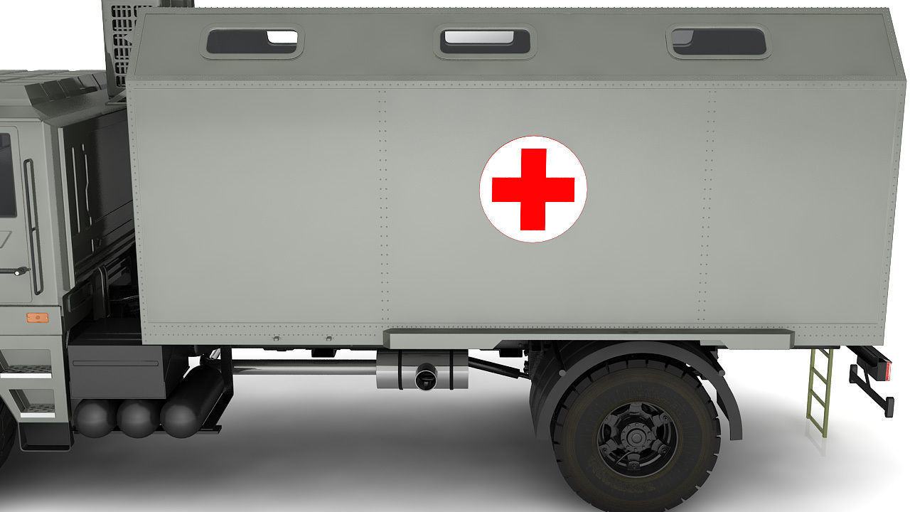 Ambulance military vehicle 3D model_13