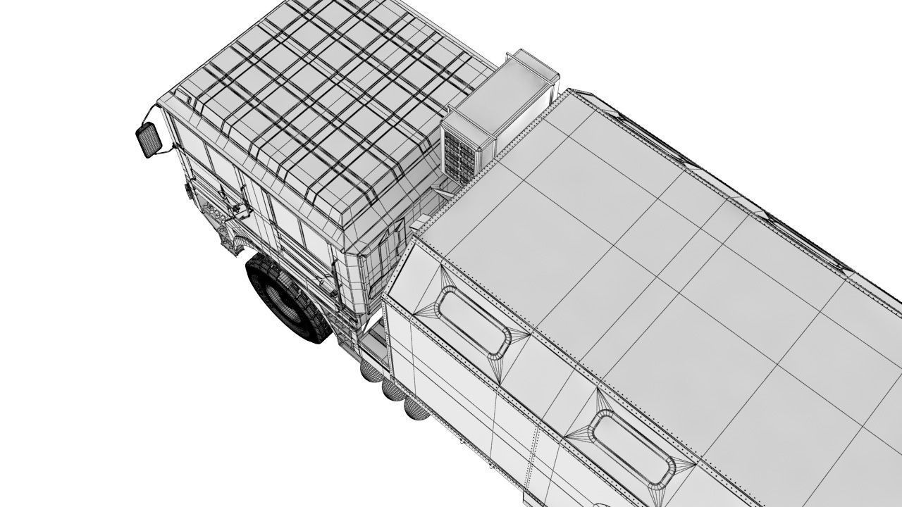Ambulance military vehicle 3D model_28
