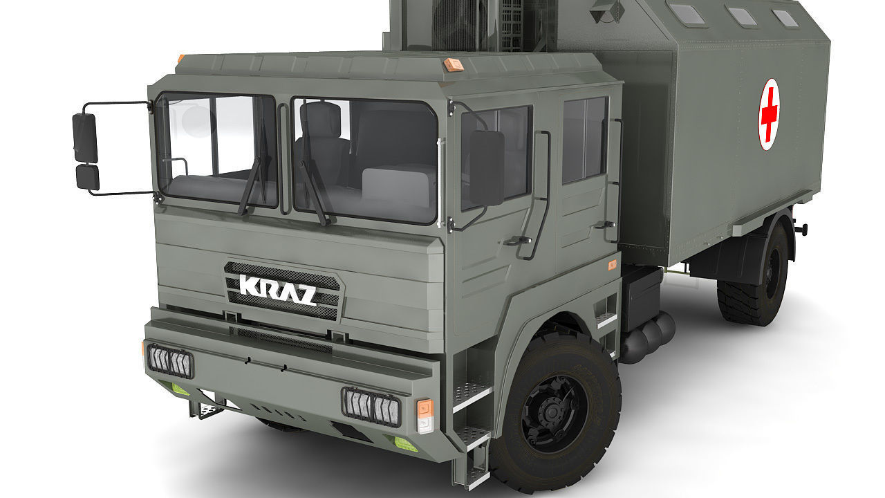 Ambulance military vehicle 3D model_10