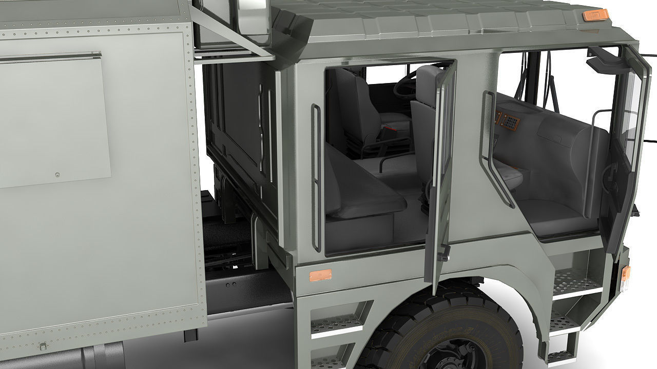 Ambulance military vehicle 3D model_19