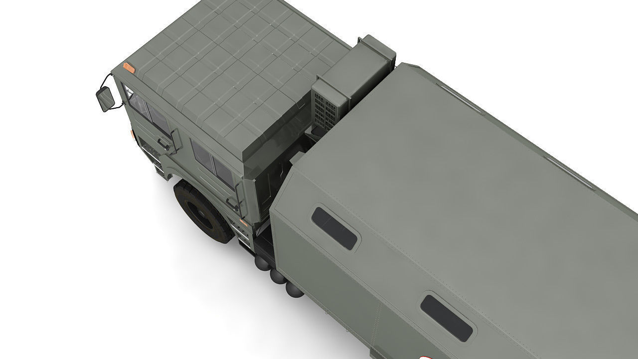 Ambulance military vehicle 3D model_14