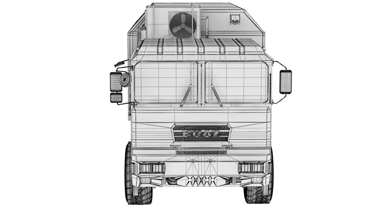 Ambulance military vehicle 3D model_21