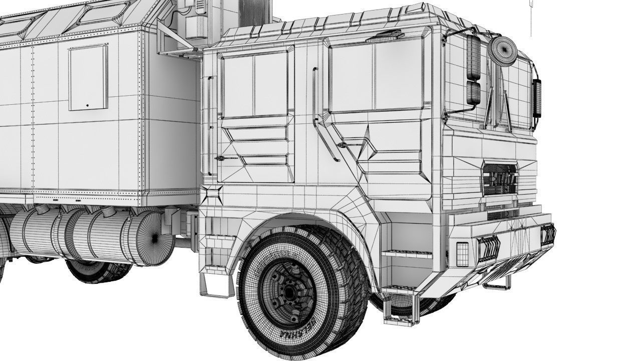 Ambulance military vehicle 3D model_25