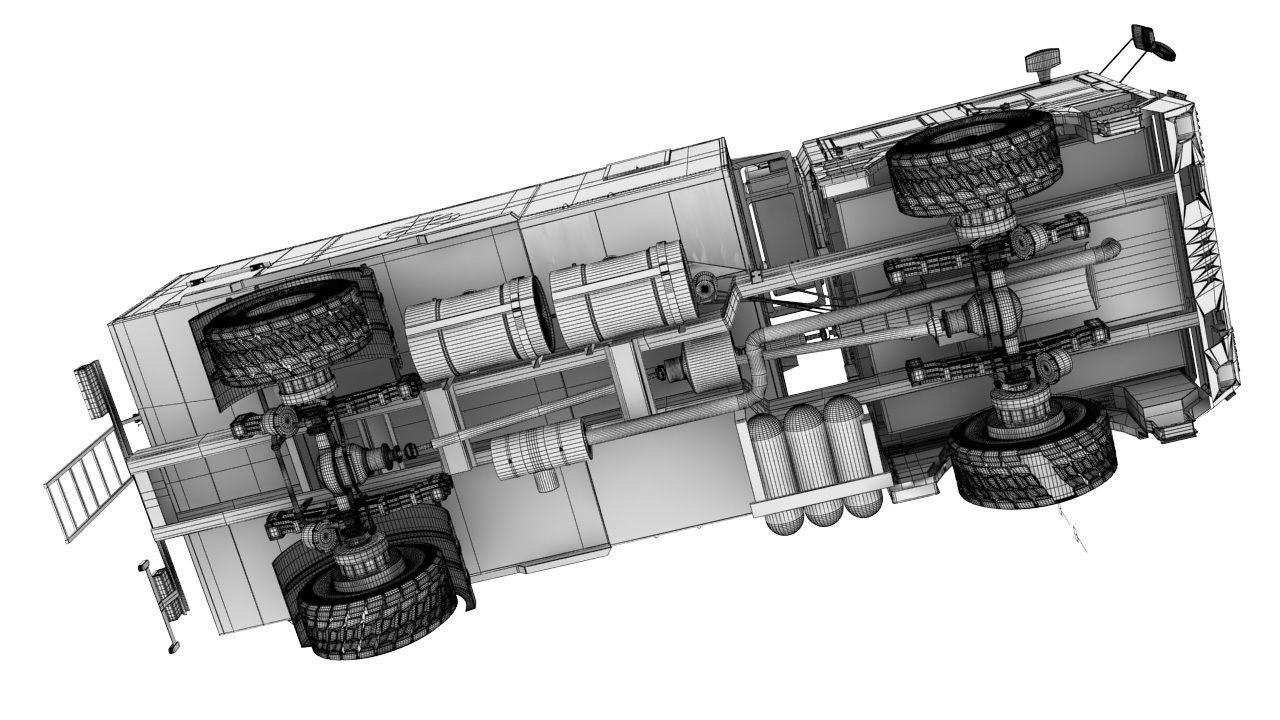 Ambulance military vehicle 3D model_26