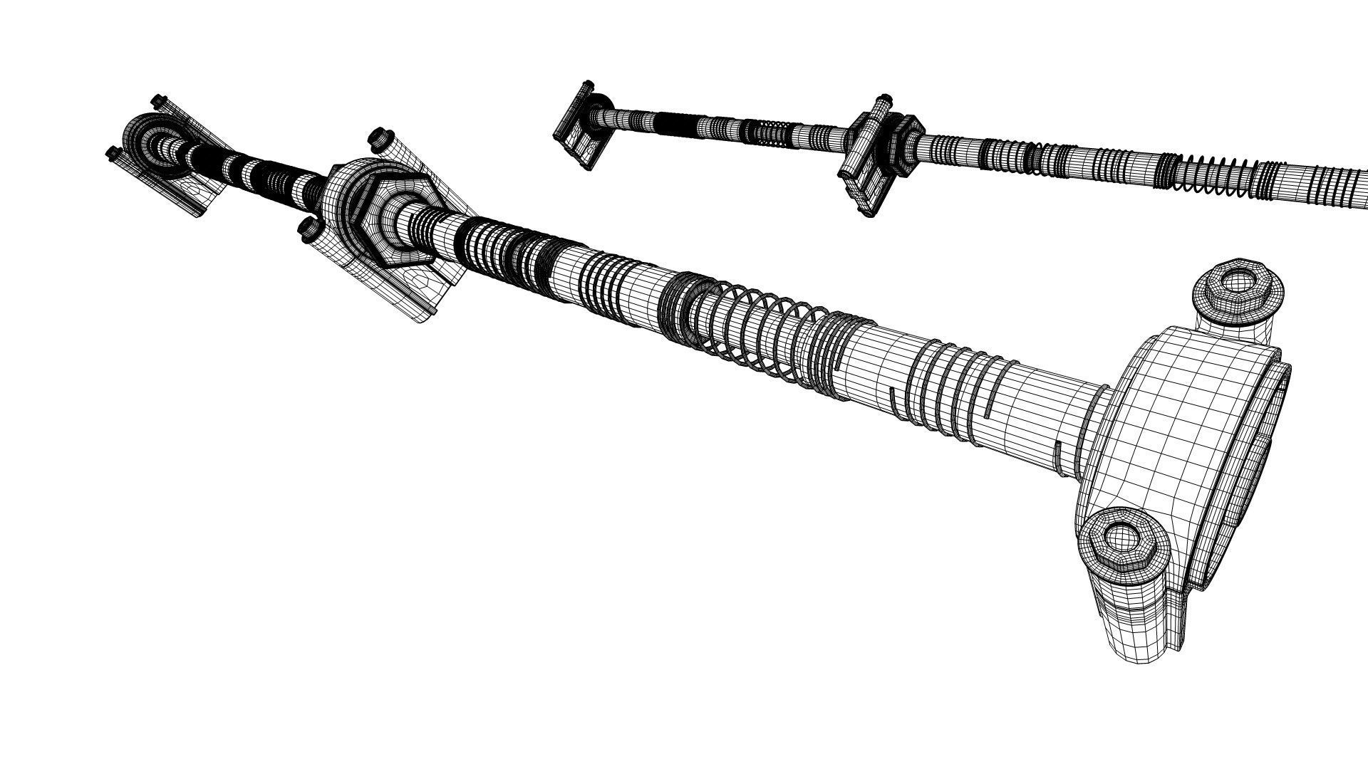 V12 Engine Working Animated 3D model_44