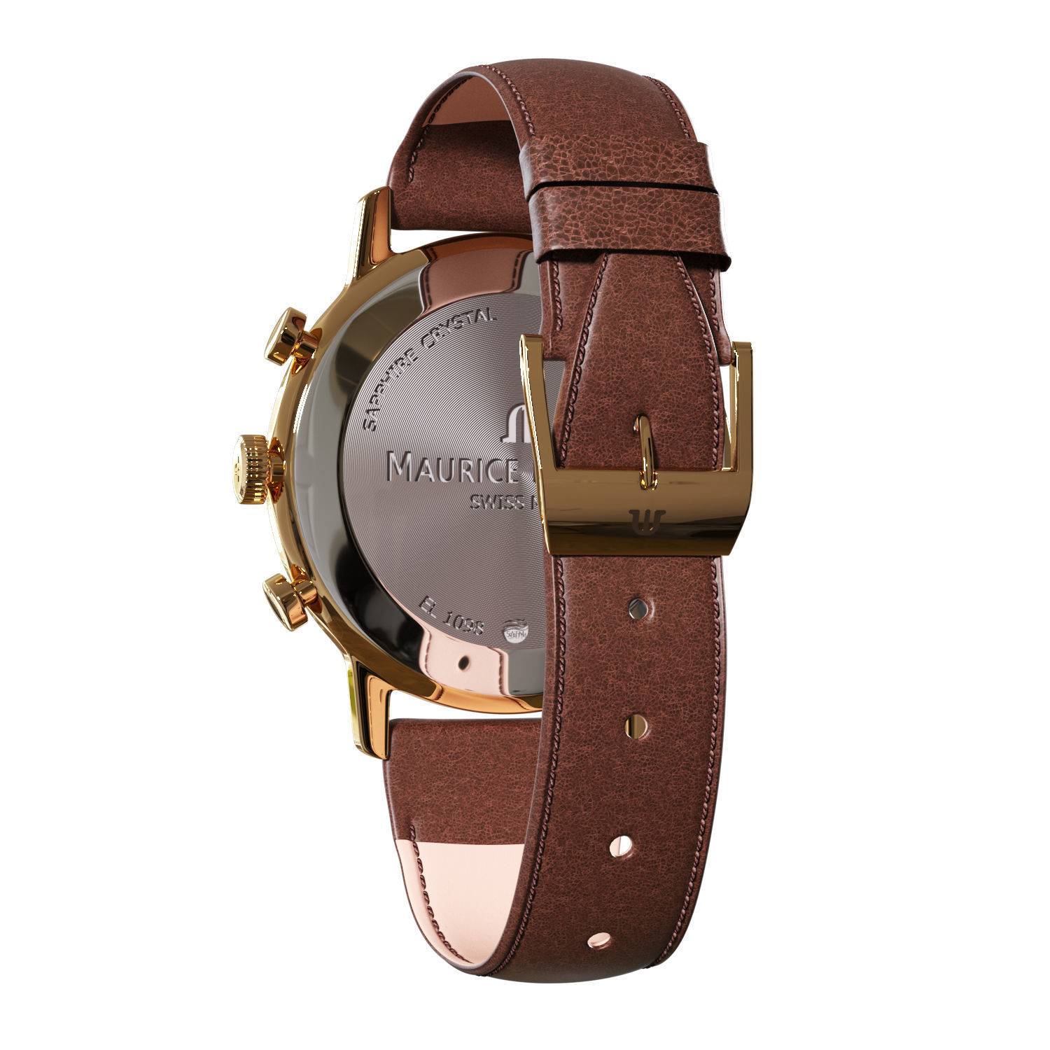 Watch Maurice Lacroix Gold FULL  Low-poly 3D model_2