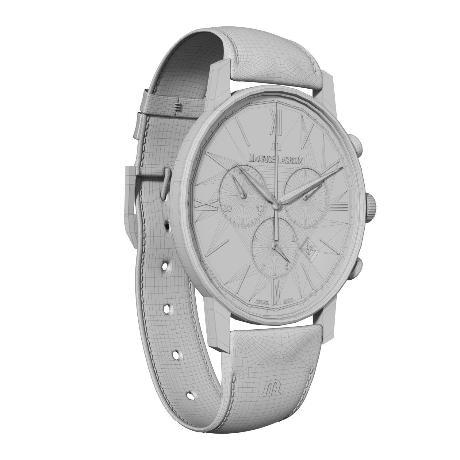 Watch Maurice Lacroix Gold FULL  Low-poly 3D model_8