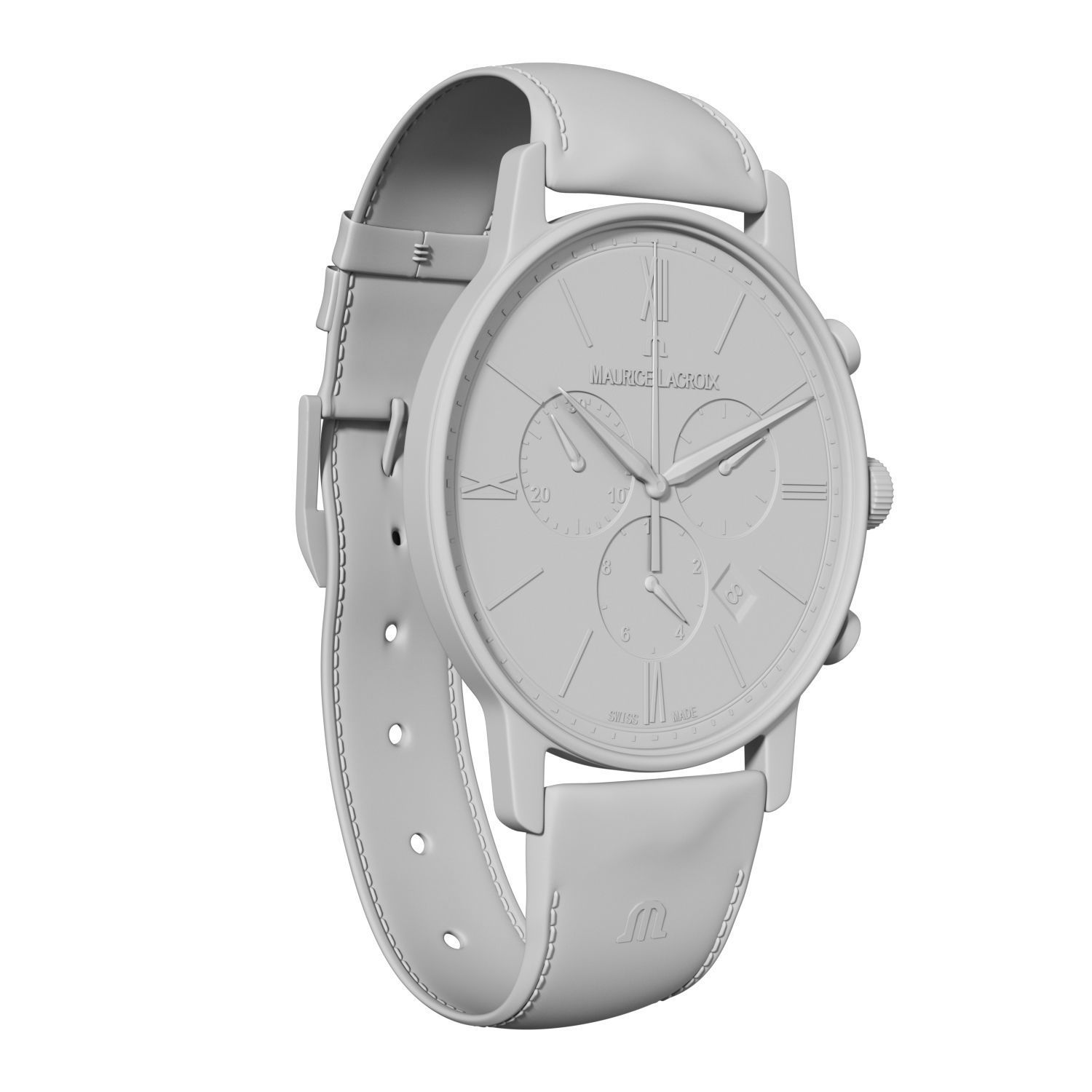 Watch Maurice Lacroix Gold FULL  Low-poly 3D model_5