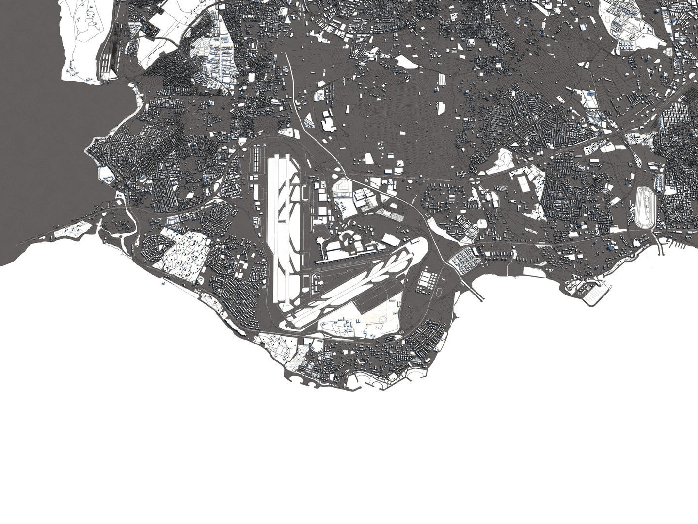 Istanbul Turkey 50x50km City 3D Map 3D model_21