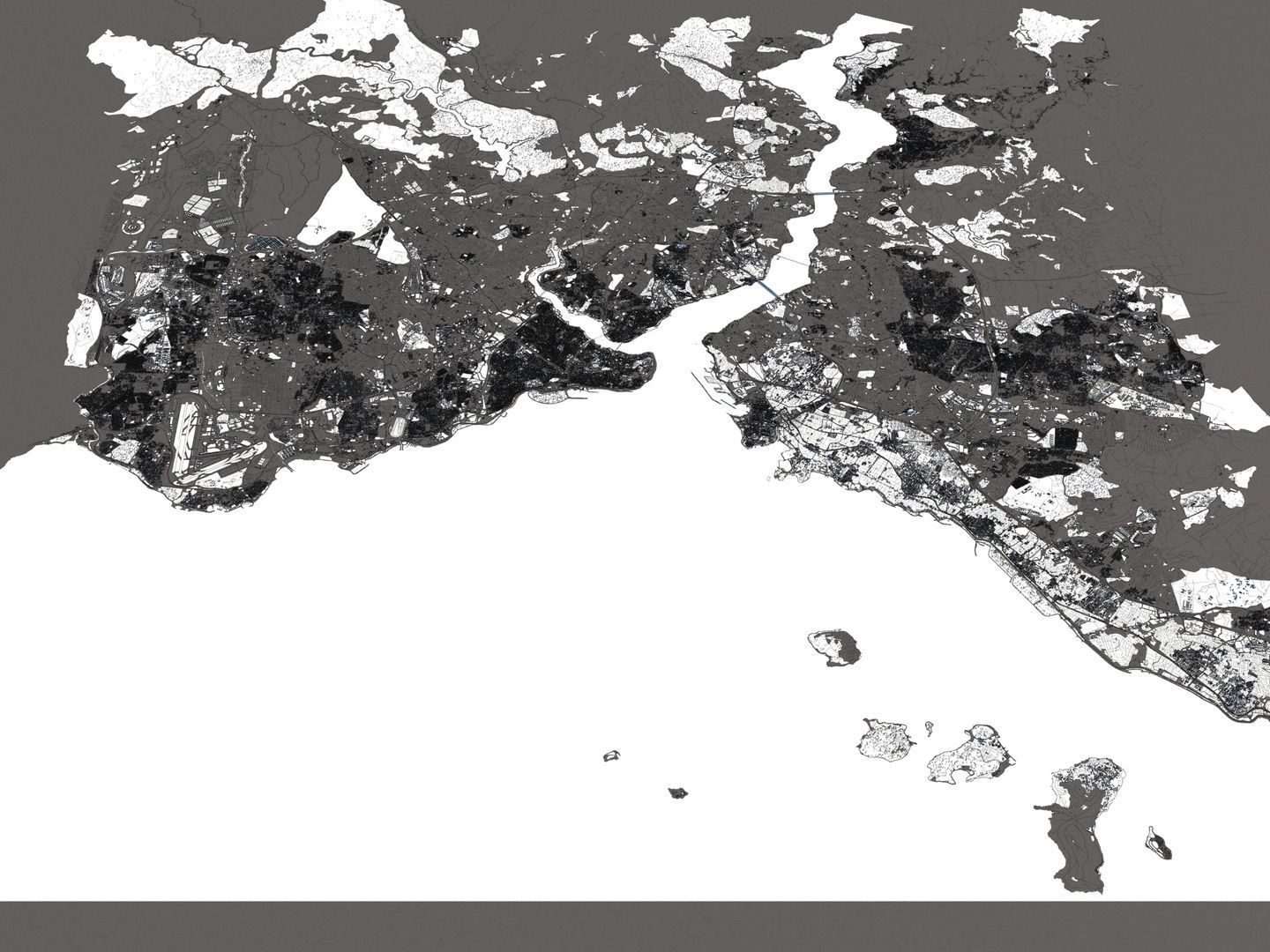 Istanbul Turkey 50x50km City 3D Map 3D model_18