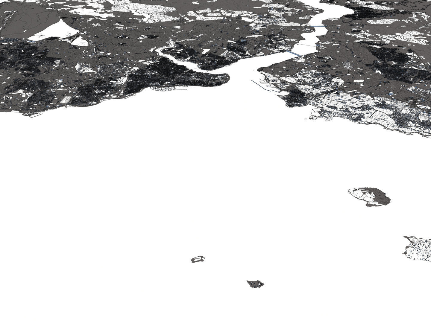 Istanbul Turkey 50x50km City 3D Map 3D model_17