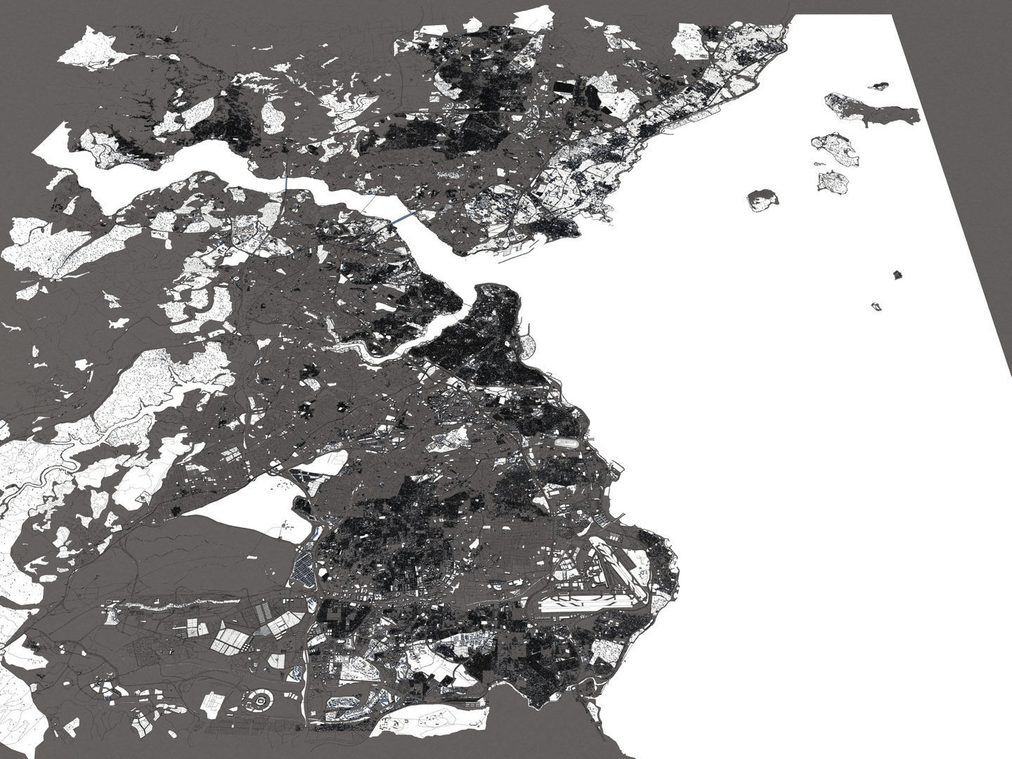 Istanbul Turkey 50x50km City 3D Map 3D model_19