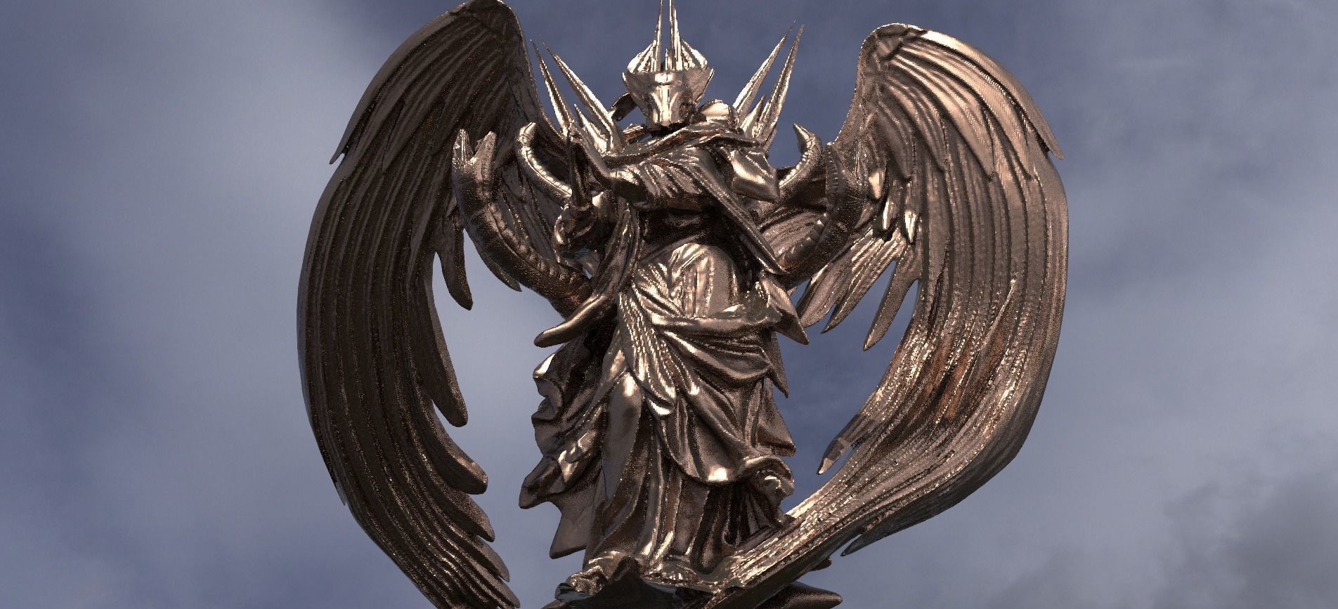 Snake Cult Leader Fallen Angel 3D model_1