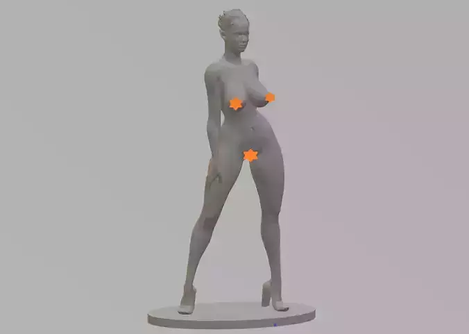 Sexy Girl Anime Figure 3D STL Model Relief for 3D Printer 3D print model