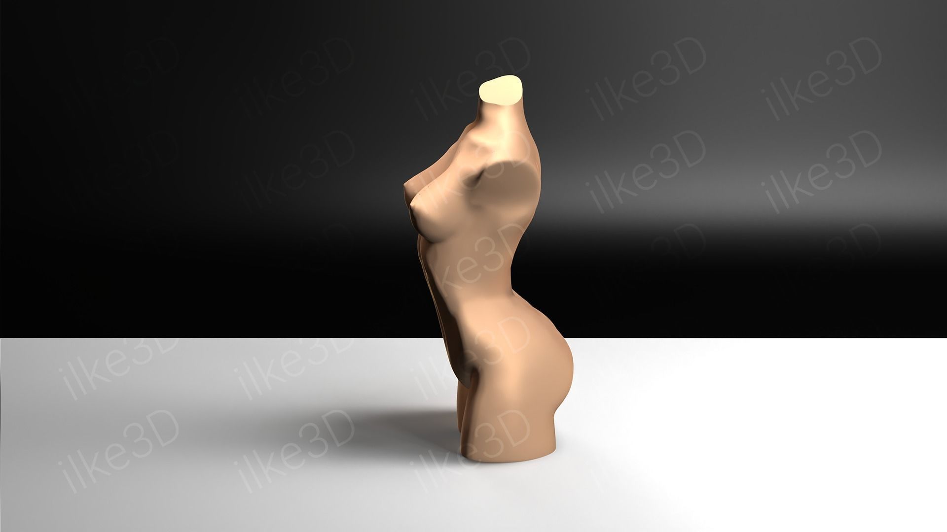 Woman mannequin back view 3D print model_8