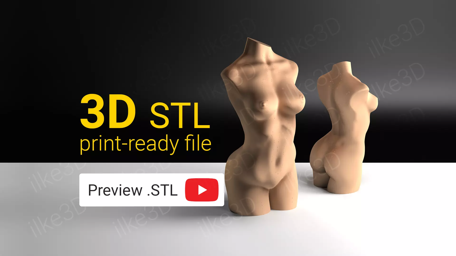 Woman mannequin back view 3D print model_0