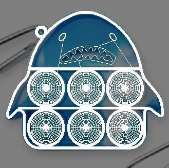 Simple Dimples and Pop It Fidget Toy Keychains Set 3D model_34