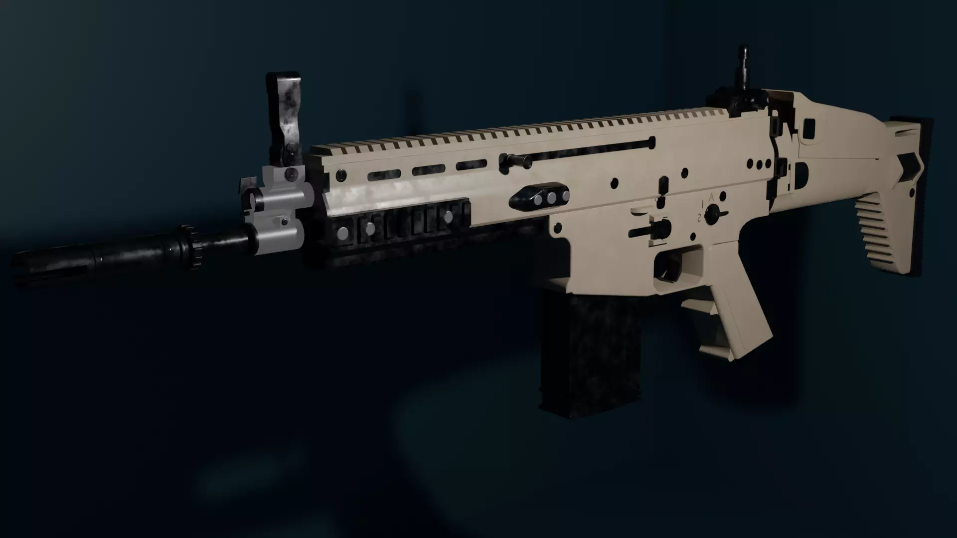scar-h Assault rifle Free 3D model
