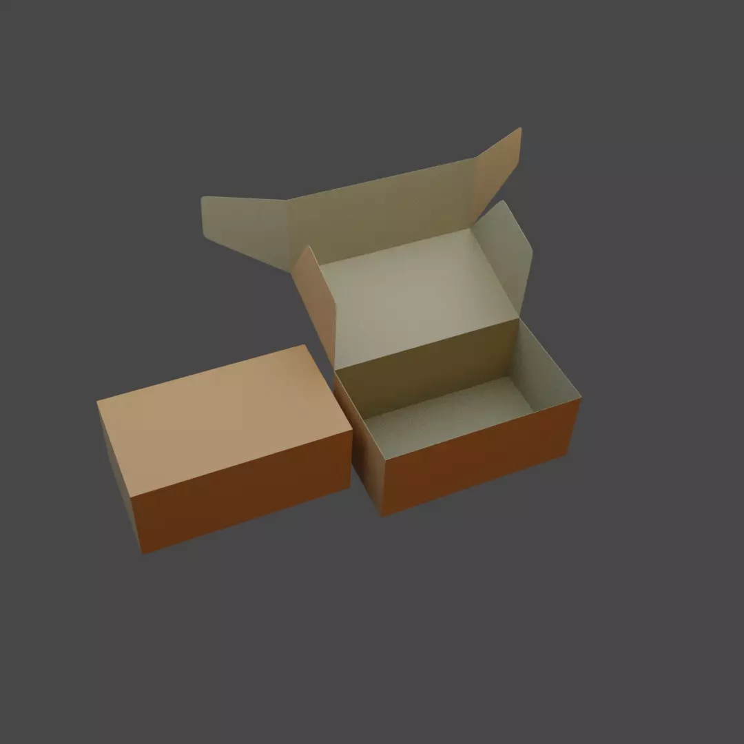 Cardboard Box 3D model_0