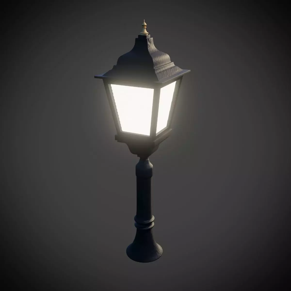 Vintage Lamp 1 Low-poly 3D model_0